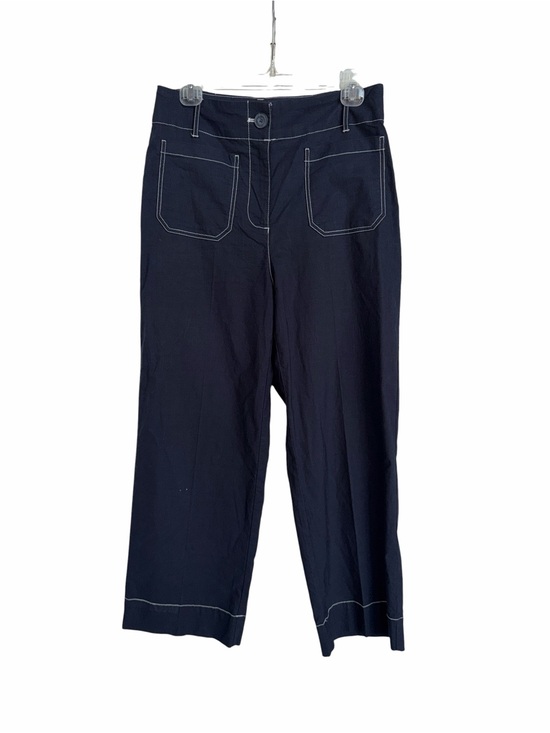 Nicole Miller Pants - Nicole Miller Navy Contrast-Stitch Ankle Pants Size 6